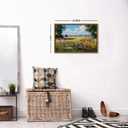 Wildflower Landscape Wall Art Flower Meadow Wall Decor Abstract Flowers Pictures Wall Decor Vintage Farmhouse Flower Field Canvas Prints Cottagecore Artwork for Bedroom Bathroom Home Decoration 16x24"