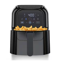 Chefman Air Fryer – 6 QT Compact Airfryer for Quick & Easy Meals in Minutes, Features Hi-Fry Technology for Extra Crisp, Touchscreen Controls with 4 Presets, Nonstick & Dishwasher Safe Basket - Black