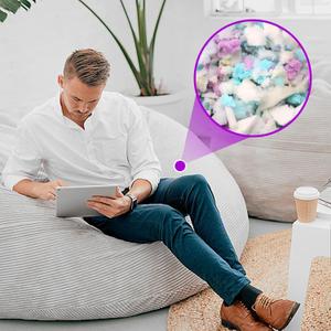 BBGDIPG 10 LBS Shredded Memory Foam Filling, Random Color Bean Bag Chair Filler, Comfortable and Soft Beanbag Filling Suitable for Various Pillows/Punching Bag/Couch Cushions/Pouf/Dog Bed (10, Pounds)