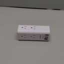 USB Multi Plug Outlet Extender - YISHU Surge Protector with Rotating Plug, 6 AC Plug Extender with 3 USB Ports, 3-Sided Swivel Power Strip Best Ideal Stocking Stuffers for Adults (White)