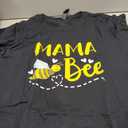 Mama Bee Cute Beekeeping Birthday Party Matching Family Mom T-Shirt (Black, L)