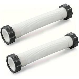 1-1/2 Inch 11535 Replacement Pool Hose for above ground pools - 1.5" Pool Sand Filter Pump Hose for Intex Sand Filter Pumps & Saltwater Systems 26371CA 26371EH 28647EG (White -2 Pack)