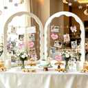 36x24In 2 Panel Arch Wooden Photo Display Board for Wedding