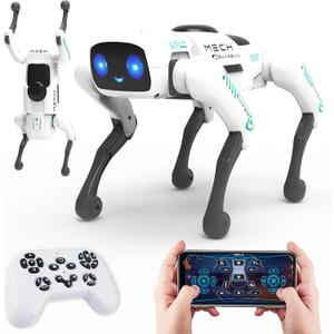 SANCO Smart Robot Dog - Remote Control Robots Pets with APP Programming, Smart and Realistic Robotic Puppy, Interactive Actions and Perform Trick, Ideal Gifts for Kids Boys Adults