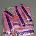 50 Packs Large Cellophane Bags 18" X 24" Clear Cellophane Gift Basket Wraps 2.3 Mil Thick Transparent Cello Bags for Basket, 50ct Ribbon Bows UltraOutlet Ribbons and Bows, not of Paper, for Gift Wrapping (Clear/purple+light pink)
