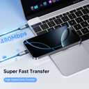 WSKEN 2 in 1 USB C to USB C/Lightning Cable - 100W PD Fast Charging with Creative Massager Design, 4.5FT Type C Cable for iPhone Samsung Google Switch MacBook iPad Tablet