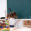 Fuutreo 68.9 ft Linen Magnetic Bulletin Board Border Whiteboard Magnetic Scalloped Trim Strip Borders for Vintage Farmhouse Neutral Classroom Chalkboard School Party Office Poster Board Decorations