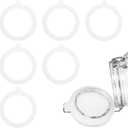 6PCS Silicone Jar Gaskets, Large 4.5Inch Airtight Rubber Seals Rings for Glass Jars Replacement Gasket Leak-Proof Canning Jar Rings for 3.5 Inch Mouth Glass Jars
