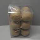 12 Pcs Large Christmas Ball Ornaments Boho Farmhouse Jute Rope Balls Burlap Neutral Rustic Ornaments for Xmas Tree Wreath Garland Holiday Wedding Home (Brown,3.15 Inch)