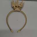 Gold Crown Headband for Women Girls Queen Princess Halloween Costume Shiny Hairband