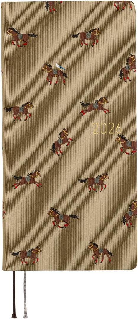 Almost Nichi Planner, 2026 weeks, MEGA English Edition, Thai & Chief, Running Horse, Starts from January, Weekly Notebook, Weekly Left, Slim, Long, Graph Note, 219 Pages