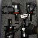 LED Fog Light Bulbs for Ford F250 F350 F450 F550 XL XLT 2023 2024 2025 Super Duty 6500K Cool White High Brightness Truck LED Bulbs Combo 9005 H11 H11 Pack of 6