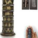 Dragonstone Keep Roulette Dice Spinner for DND Dice Set, 7-in-1 Dragon Metallic D&D Dice with Gift Case for Dungeons and Dragon Game, RPG Role Playing Table Game Gifts (Black-Gold)