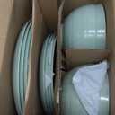 Zak Designs Dinnerware Sets for Indoors and Outdoors, 12 Pieces Melamine Plastic Plates and Bowls for Dinnertime with Family (American Conventional Sage)