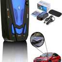 KF Premium Blue Car Radar 16 Band V7 GPS Speed Safe Detector - Stay Informed on The Road w Advanced 360° Laser Detection Voice Alerts and GPS Accuracy Comprehensive Road Safety Awareness