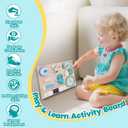 ATOYUS Montessori Busy Board Toys for Toddlers, Wooden Sensory Activity Toys for Kids, Learning Educational Travel Toy, Fine Motor Skills Christmas Birthday Gifts for Boys Girls