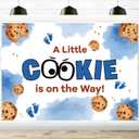 A Little Cookie is on The Way Backdrop Background - Cookie Baby Shower Decorations, Cookie Baby Shower Backdrop, Welcome Baby Party Photo Booth, 7 * 5 Ft