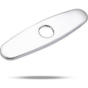 Kitchen Faucet Plate, VFAUOSIT Kitchen Sink Cover Stainless Steel Plate for 1 or 3 Hole Bathroom or Kitchen Sink Faucet 10 Inch Escutcheon Hole Covers Polished Chrome