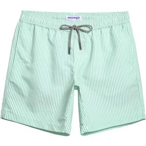 maamgic Mens Swim Trunks Quick Dry Swim Shorts with Mesh Lining Funny Swimwear Bathing Suits 7inch (Teal, M)