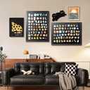 tutata 12x16 Pin Display Case, Enamel Pin Display Frame, Pin Collection Display, Shadow Box for Wall Display, Black
