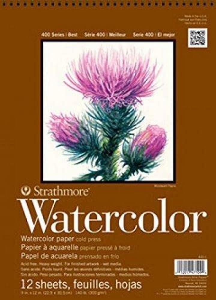 Strathmore 400 Series Watercolor Block, Cold Press, 13"x17" Bound (4 sides), 15 Sheets/Block