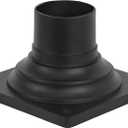 FEMILA Pier Mount Base, Cast Aluminum Post Light Mount Base Adapter, Black Finish, 4FW31PA BK