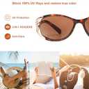 JM Full Lens Reading Sunglasses for Women, Vintage Oval Reader Sunglasses with UV400 Protection 3 Pack