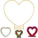 6.7FT Heart Shaped Metal Arch Backdrop Stand with Base, Love Balloon Arch Frame for Wedding Proposal Valentine's Day Engagement Birthday Party Baby Shower Decorations (Gold)