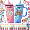 Valentines Day Gifts Watercolor Paint Set Painting for Kids, 24 Pack Valentine's Day Cards with Stickers Watercolor Paint, DIY Rainbow Greeting for Classroom Prizes School Gift Exchange Party Favors