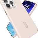 Speck iPhone 15 Pro Max Case - ClickLock No-Slip Interlock, Built for MagSafe, Drop Protection - Soft Touch 6.7 Inch Phone Case - Presidio2 Pro Bleached Bone/Heirloom Gold/Hazel Brown