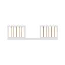 Storkcraft & Graco Toddler Safety Guardrail Kit with Dowels (White & Driftwood) GREENGUARD Gold Certified, Converts Compatible Storkcraft & Graco Crib to Toddler Bed, Includes 2 Toddler Guardrails