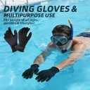 Neoprene Diving Gloves for Men Women, Waterproof Thermal Gloves with Anti-Slip Rubber Palm, Adjustable Velcro Strap, Ideal for Scuba Diving, Snorkeling, Swimming, Beach, Kayaking