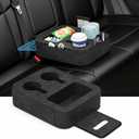 Car Cup Holder Pillow, Backseat Car & Bench Seat Cup Holder for iPad, Switch, Controllers, Remotes, Glasses, Drink Holder for Car, Couch, Bed, Desk, Camping, Automotive Cup Holders, Sofa Caddy, Black