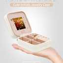 Uygafly Personalized Jewelry Case for Women Girls - Fashion Mini Jewelry Boxes - Trendy Travel Jewelry Organizer with Initials Letter - Teen Gifts | Cream,Z