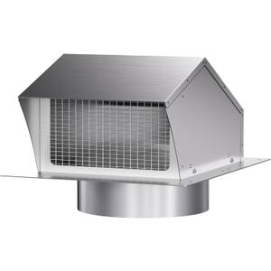 Roof Vent Cap 4 Inch Removable Roof Vent Dryer Vent Cap Stainless Steel Attic Vent Cap with Damper