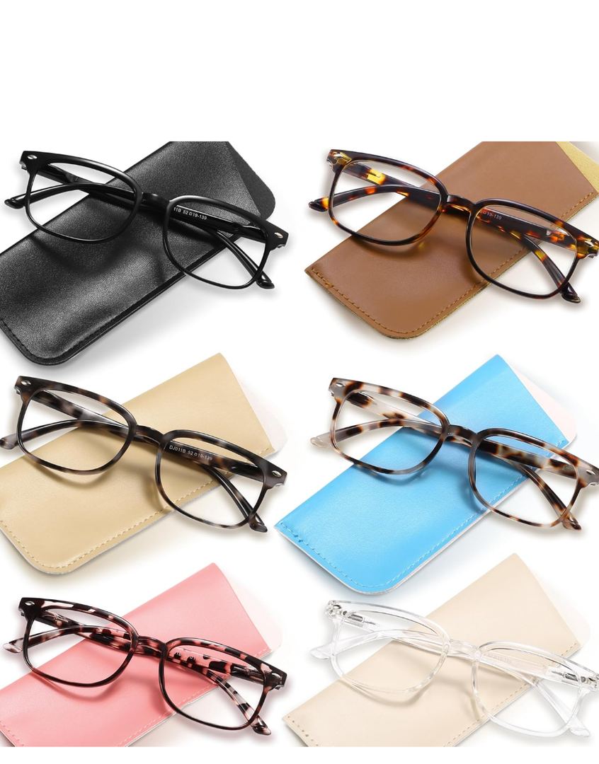NOVIVON 6 Pack Reading Glasses for Women, Reading glasses men, Blue Light Blocking Readers, Computer eye glasses, Cheaters