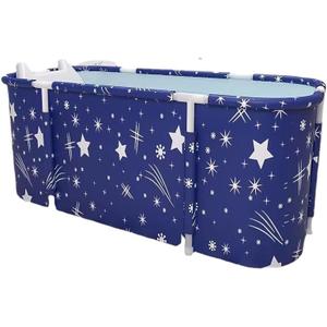 Portable Bathtub For Shower Stall, Large 47 inch Foldable Soaking Bathing Tub for Adults, Separate Family Bathroom Japanese SPA Collapsible Tub, Ideal for Hot Bath Ice Bath