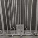 Mom's Choice-GROWNSY Baby Gate for Stairs, 29.5"-48.4" Pressure Mounted Baby Gate for Top of Stair&Doorway with V-Shaped Rods, Anti-Trip Pedal, Extra Wide Stairs Dog Gate Easy Install w/Red Reminder