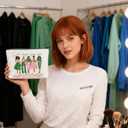 Pink and Green Makeup Bag for Women,Cosmetic Bag with Inspirational Verse,Canvas Travel Toiletry Pouch for Ladies, Stylish Gift for Birthday Christmas