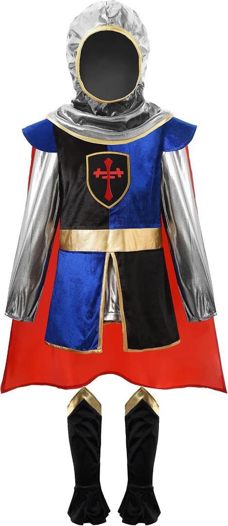 ReliBeauty Kids Knight Costume for Boys and Girls, 9-11/150