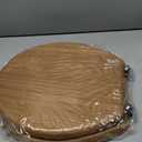 Wood Toilet Seat Round, Wooden Round American Standard Toilet Seat with Durability Metal Chrome Hinges, Natural Wood Veneer Oak Cover