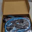 No Pull Dog Harness Adjustable Reflective Oxford Easy Control Medium Large Dog Harness with A Free Heavy Duty 5ft Dog Leash (L (Neck: 18"-25.5", Chest: 24.5"-33"), Blue Harness+Leash)