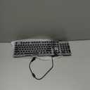EWEADN TK100 Typewriter Keyboard Wired Mechanical Keyboard, 104 Keys Aesthetic Typewriter Keyboards with White Backlit, Anti-Ghosting, Blue Switch Wired Cute Keyboards-Black