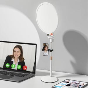 12" Large Ring Light with Stand, 7000K Full-Screen Selfie Light Ring with Phone Holder, Professional Big Ring Light for Live Stream, YouTube, TikTok, Makeup, Video, Barber, Photography
