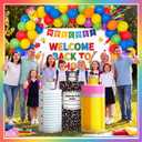 Frienda Set of 3 Back to School Cylinder Stand Covers Composition Notebook Pencil Spandex Pedestal Covers for Dessert Table Display First Day of School Classroom Party Decorations(Balck and White)