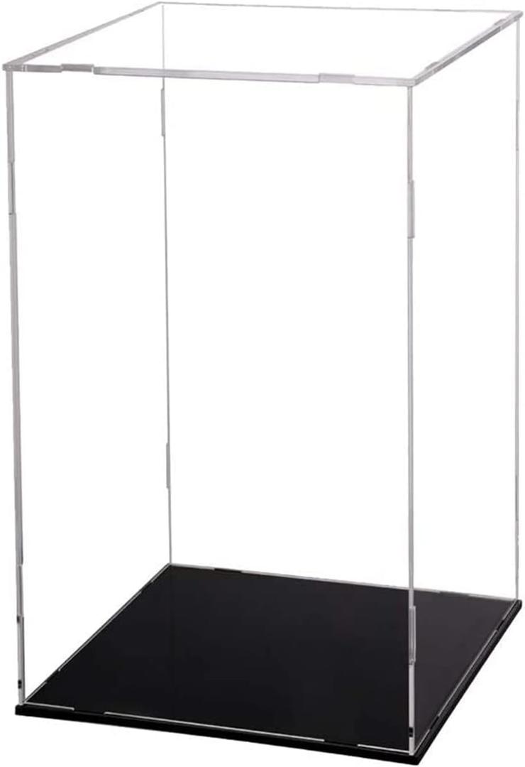 Acrylic Display Case for Collectibles,Acrylic Boxes for Display,Countertop Box Cube Organizer Stand Riser Dustproof Protection Showcase for Action Figure Doll Model Memorabilia(6x6x9.8 inch)