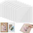 6Pcs Self-Adhesive Clear Pocket Inserts, 6x6 Inch Transparent Journal Pockets, Sticky Photo Storage Sleeves for Scrapbooks and Planners