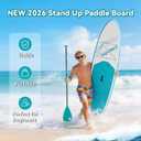 Inflatable Stand Up Paddle Board - Upgraded Glue-Free Hot Melt Technology, Long Service Life, 10'6", Anti-Slip EVA Deck, Full SUP Accessories, Included for Adults Youth All Skill Levels