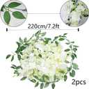 CISDUEO 2 Pcs Wisteria Hanging Flowers Wisteria Flowers Vine Garland Wedding Arch Decoration White Artificial Wisteria Vines Hanging Flower Vines Silk for Party Garden Home Table Backdrop 6 Feet