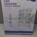 Dirket Vanity Mirror with Lights, Hollywood Lighted Makeup Mirror with 3 Color Lighting Modes and 12 Dimmable Bulbs, Detachable 5X Magnification, Smart Touch Control, 360°Rotation, White